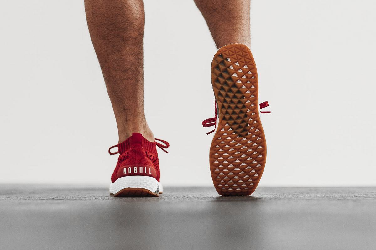 Nobull Knit Runner Men's Running Shoes Red | Australia (XG1345)
